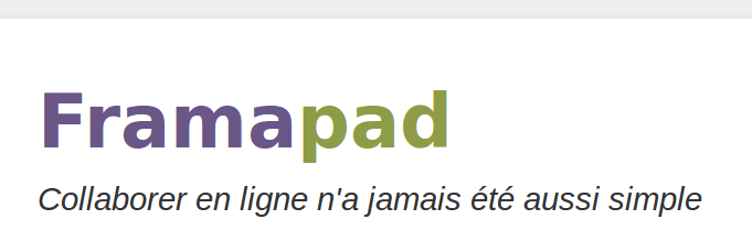 framapad gérer une équipe en ligne