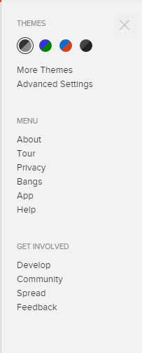 duckduckgo personnalisable design