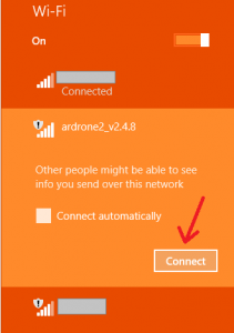 Wifi ArDrone connexion