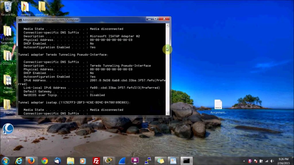 ipconfig