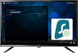 Interface VPN Surfshark KODI