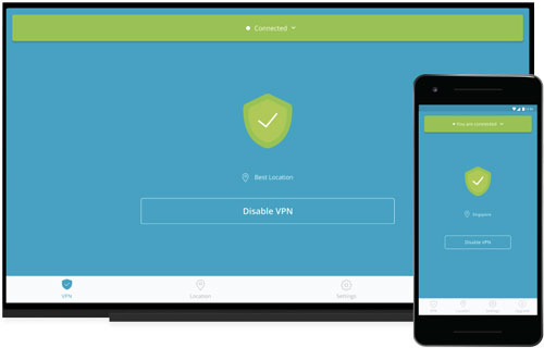 Interface VPN Hide.me Android
