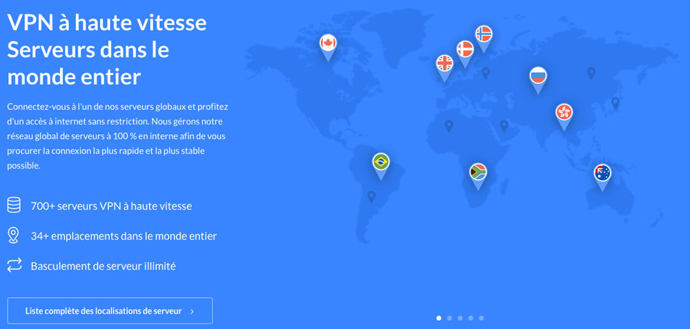 Localisation Serveurs SaferVPN