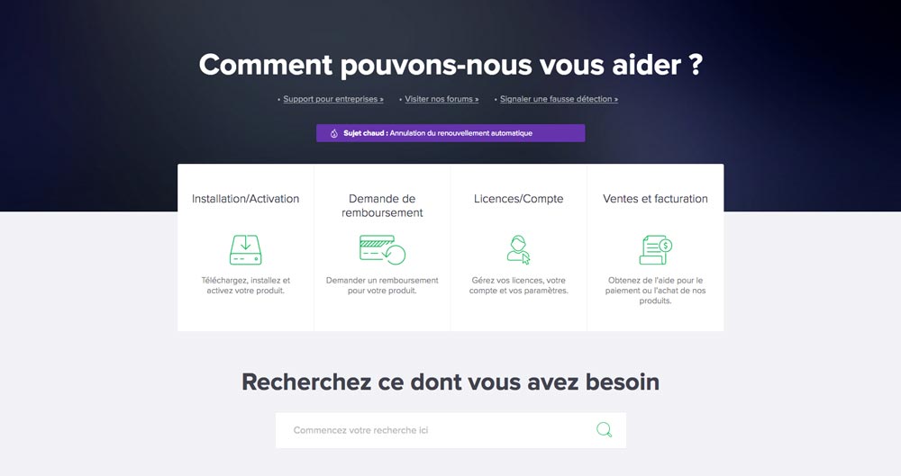 Service client Avast SecureLine VPN