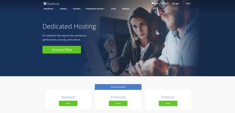 BlueHost Hébergement Serveur Dédié