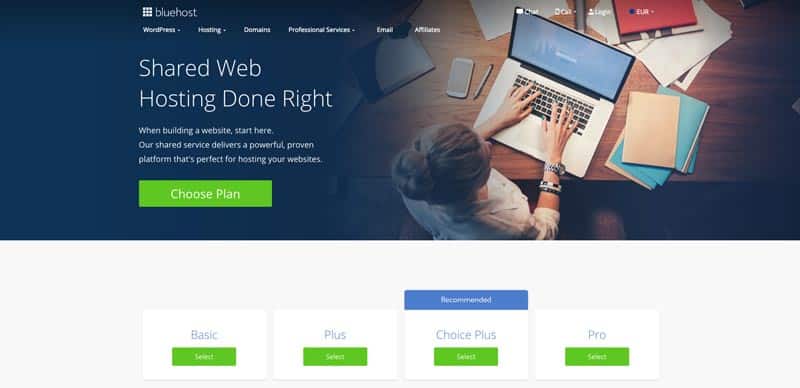 BlueHost Hébergement Mutualisé