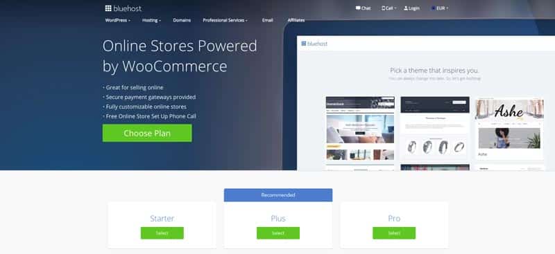 BlueHost Hébergement WooCommerce
