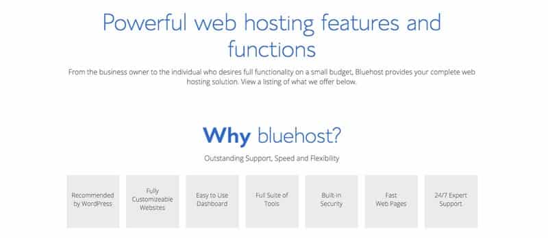 Pourquoi BlueHost ?