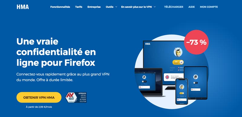Extension VPN Firefox HideMyAss