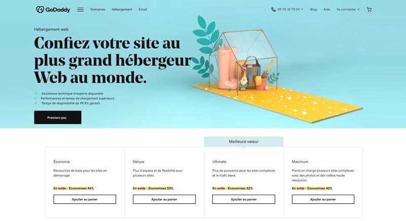 GoDaddy Hébergement Mutualisé