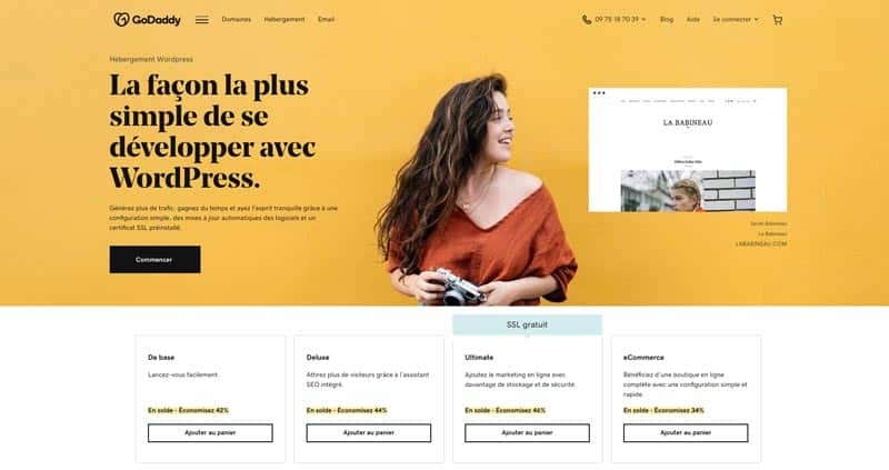 GoDaddy Hébergement WordPress