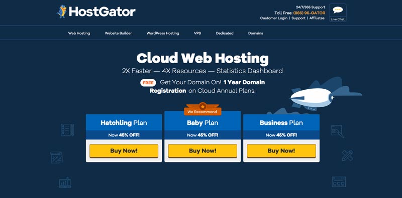 Hostgator Hébergement Cloud