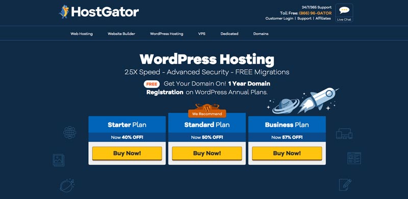Hostgator Hébergement WordPress