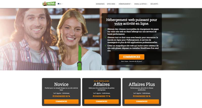 Hostpapa Hébergement Mutualisé