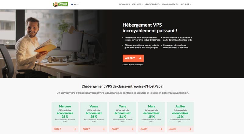 Hostpapa Hébergement VPS