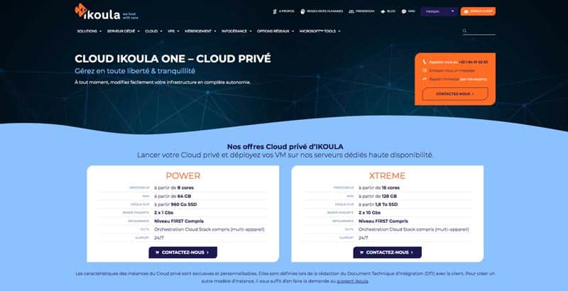 Ikoula Hébergement Cloud Privé