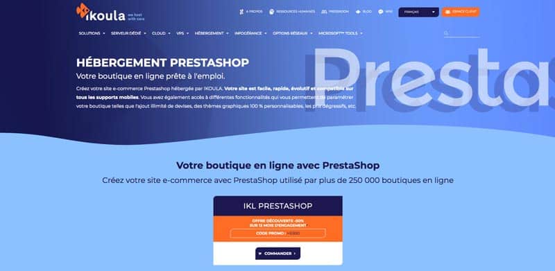 Ikoula Hébergement Prestashop