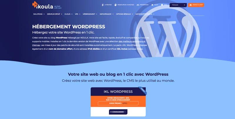 Ikoula Hébergement WordPress