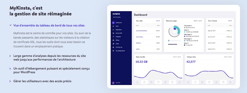 Kinsta Panneau Administration MyKinsta