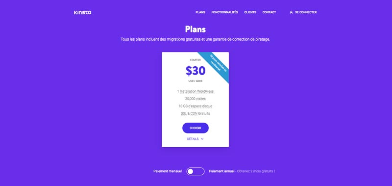 Kinsta Prix Starter