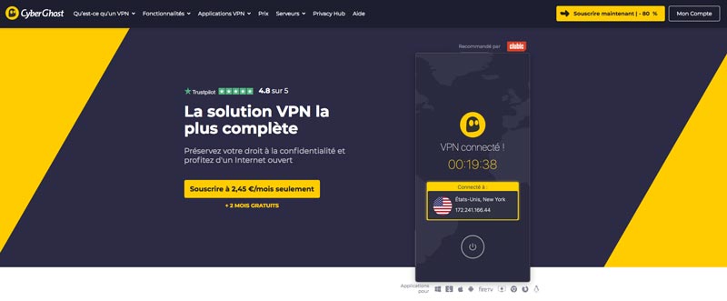 Meilleur VPN Cyberghost