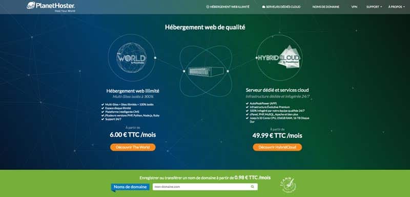 Hébergement web Planethoster