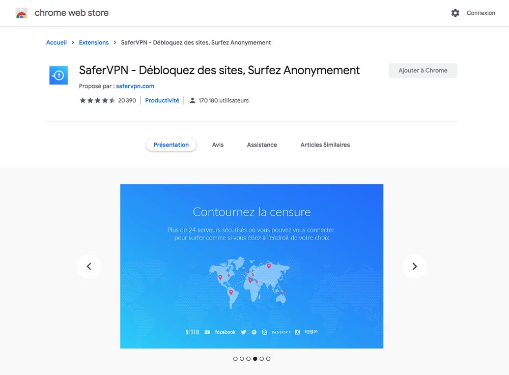 SaferVPN Chrome Extension