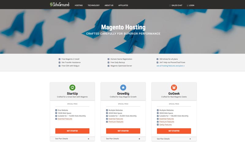 SiteGround Hébergement Web Magento