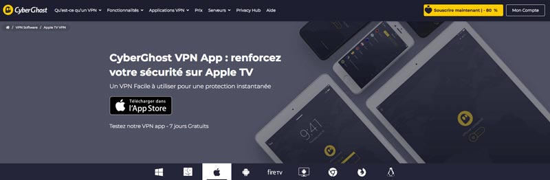 VPN Apple TV Cyberghost