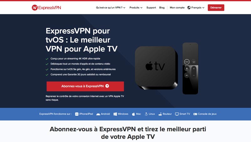 VPN Apple TV ExpressVPN