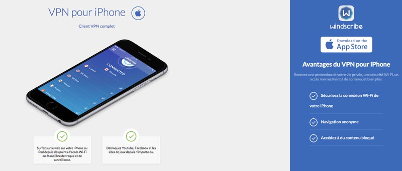 VPN iPhone Windscribe