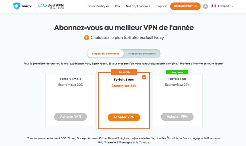 VPN pas cher Ivacy