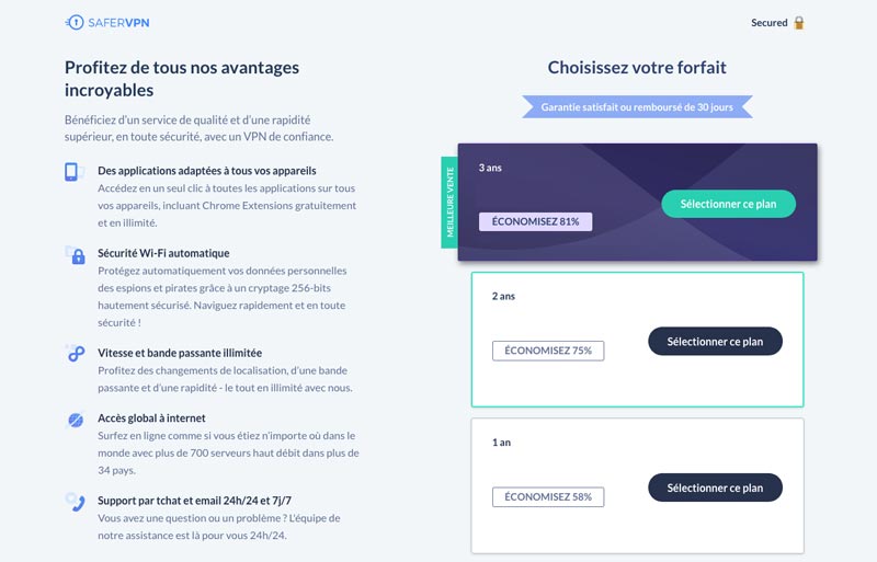 VPN pas cher SaferVPN