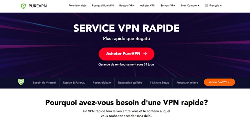VPN Rapide PureVPN