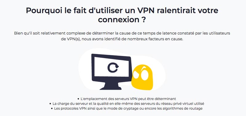 Variation vitesse connexion VPN Rapide