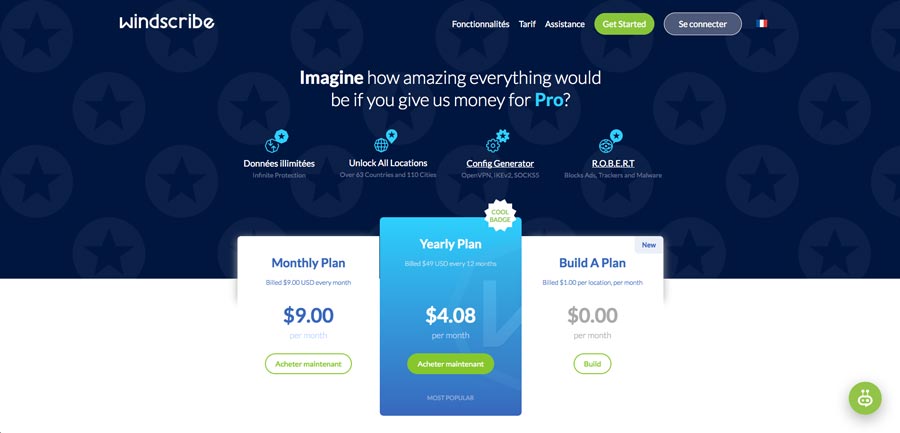 Windscribe Prix Abonnement