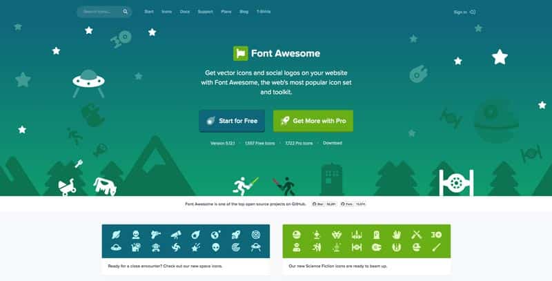 Banque d'icone FontAwesome