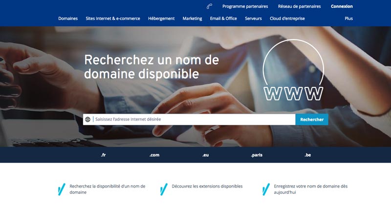 Enregistrer nom de domaine