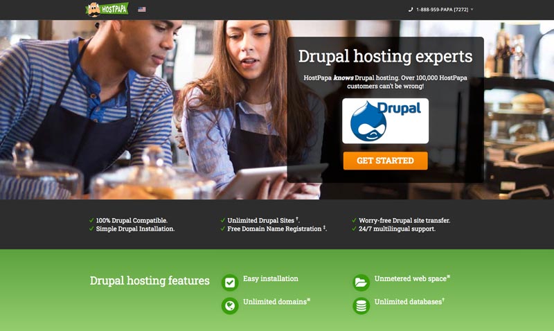 Hébergement Drupal Hostpapa