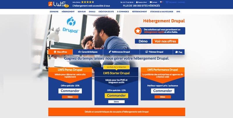 Hébergement Drupal LWS