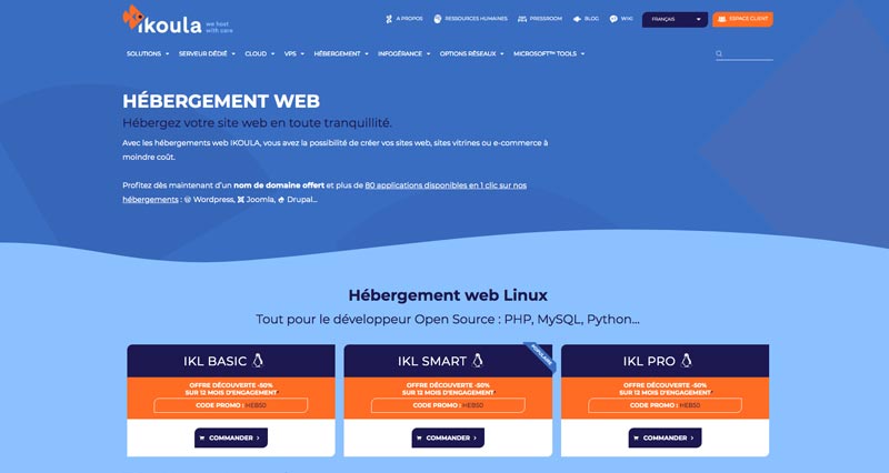 Hébergement Linux Ikoula