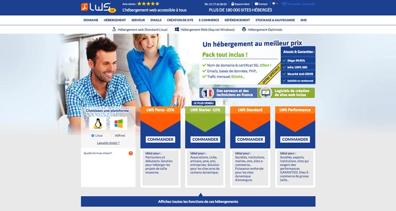 Hébergement mutualise LWS