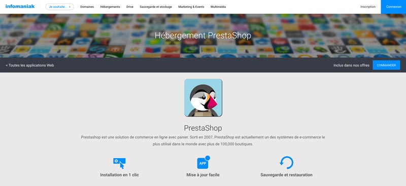 Hébergement Prestashop Infomaniak