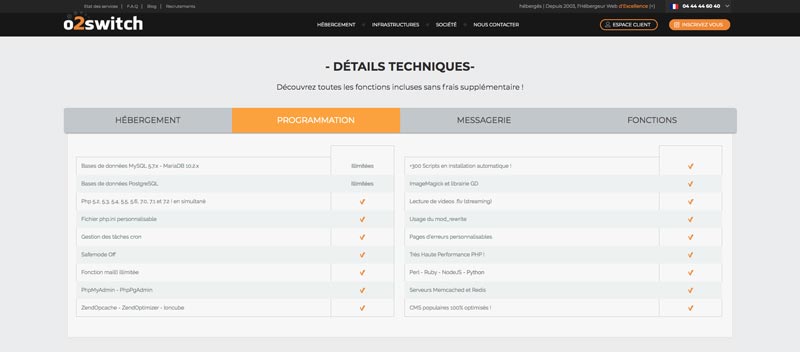 Hébergement Python O2switch