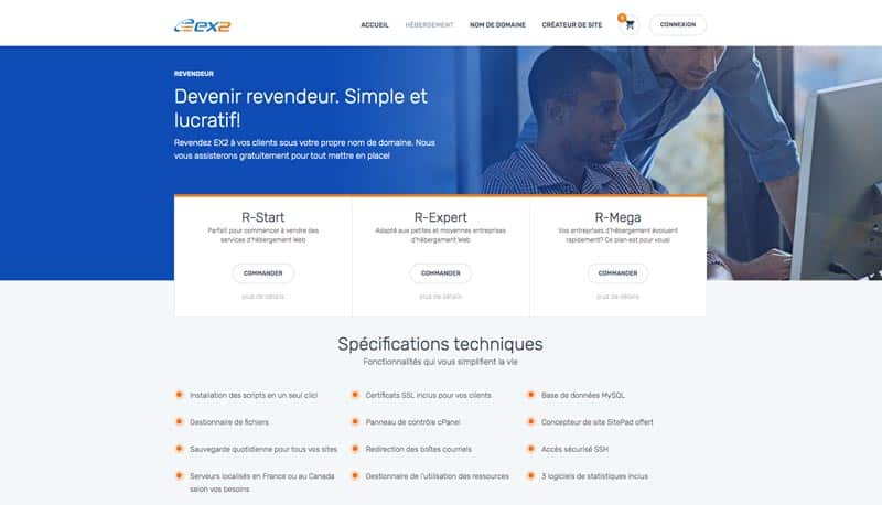 Hébergement Revendeur EX2