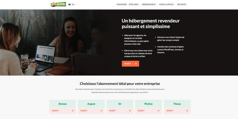 Hébergement Revendeur Hostpapa
