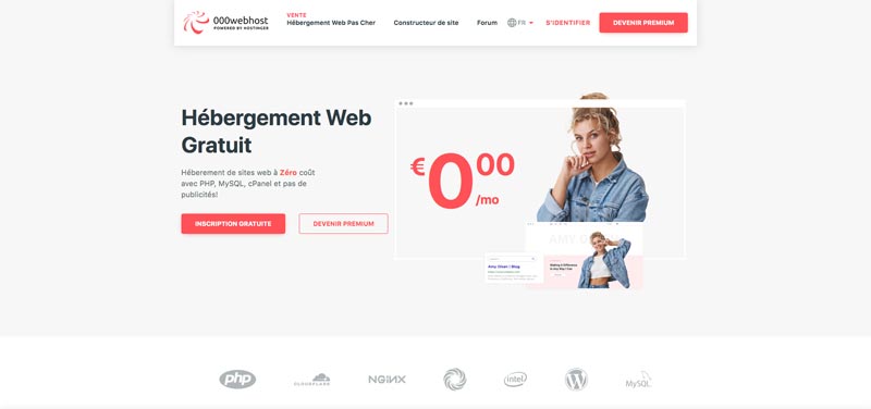 Hebergement Gratuit 000webhost