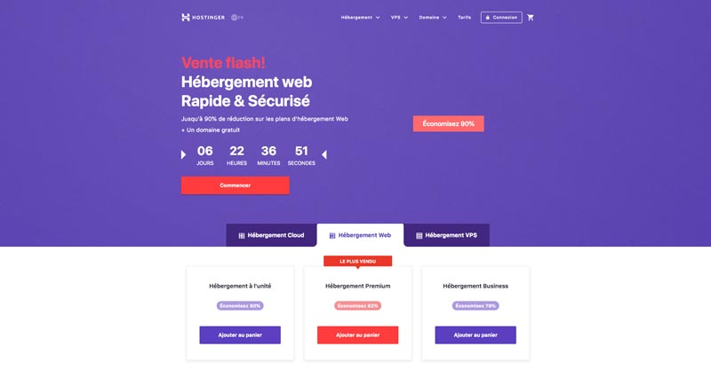hébergement web pas cher Hostinger