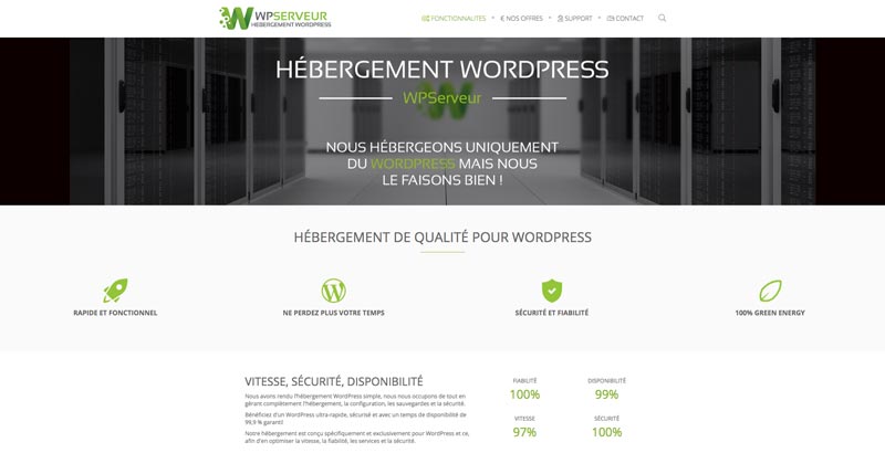 hébergement WordPress WP Serveur