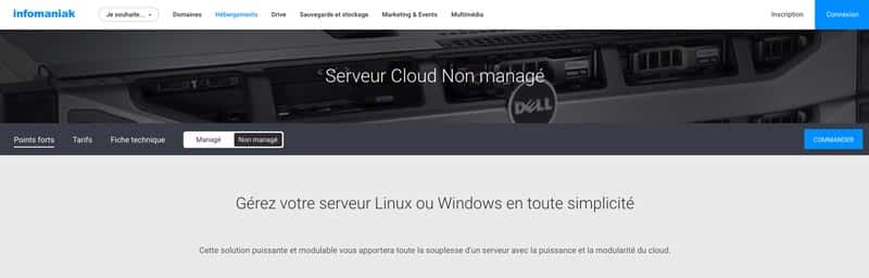 Infomaniak Hébergement Cloud Non Managé